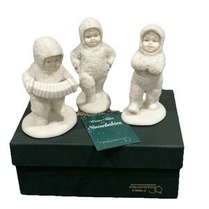 VTG Dept 56 Snowbabies DANCING TO A TUNE SET/3  Christmas Item #6808-0 Orig Box